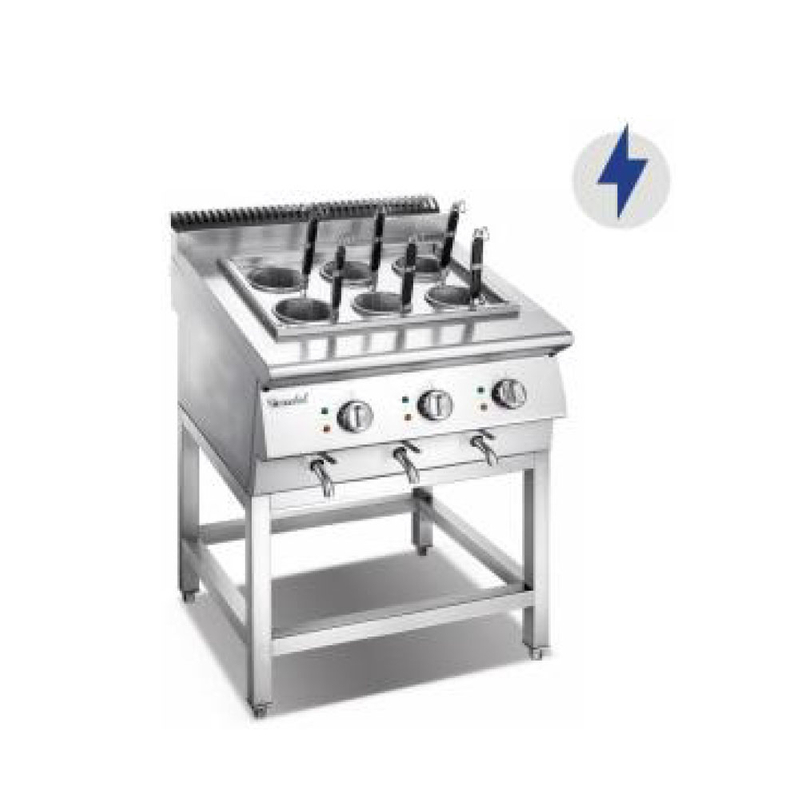 Electric Pasta Cooker with Open Cabinet