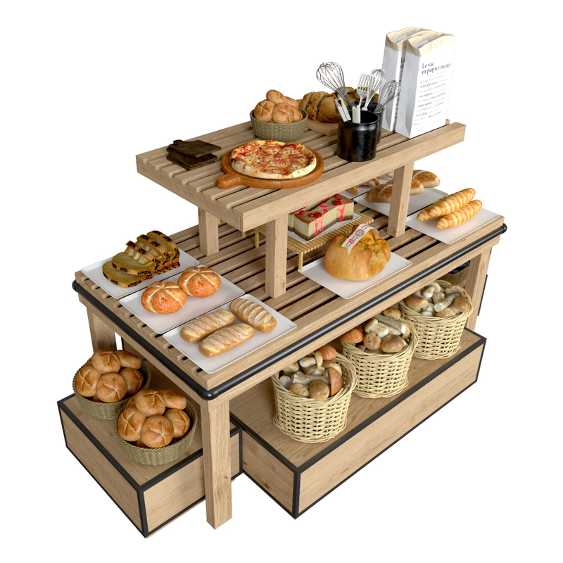 Wooden Display Shelf for Bakery