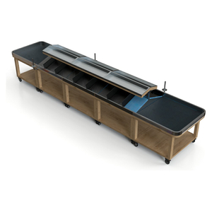 Stainless Steel Produce Display Rack with Cold Pack