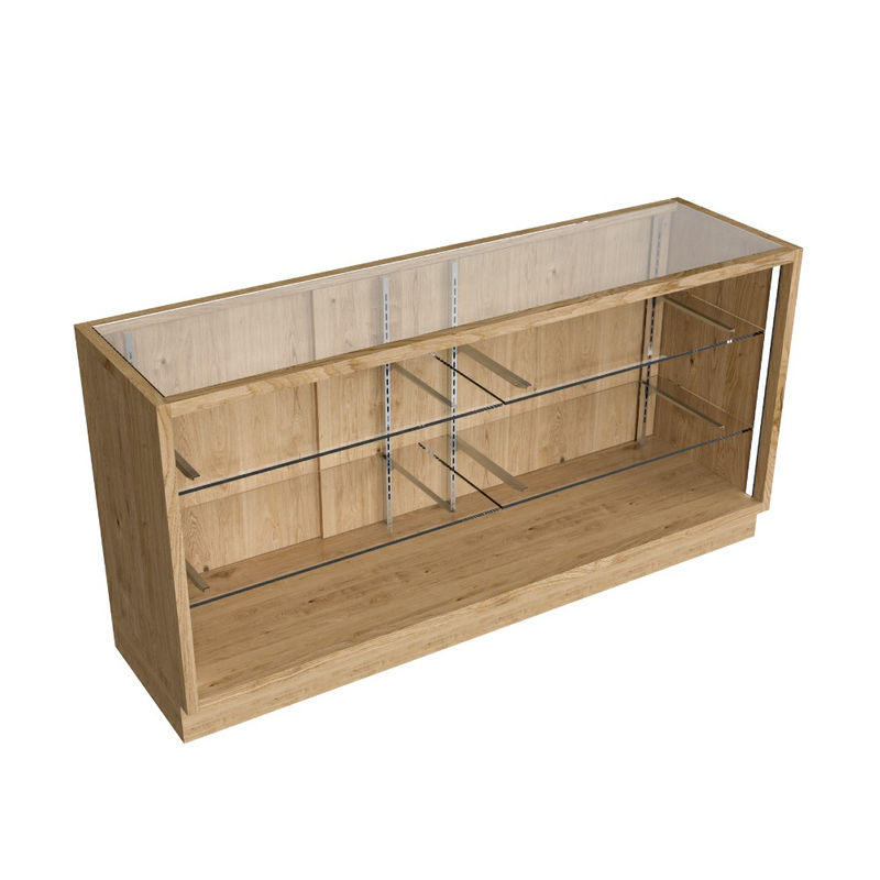 Wooden Service Counter And Shelving