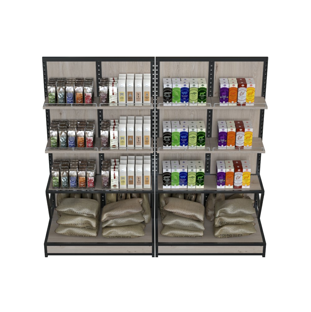 Display Shelving for Grain