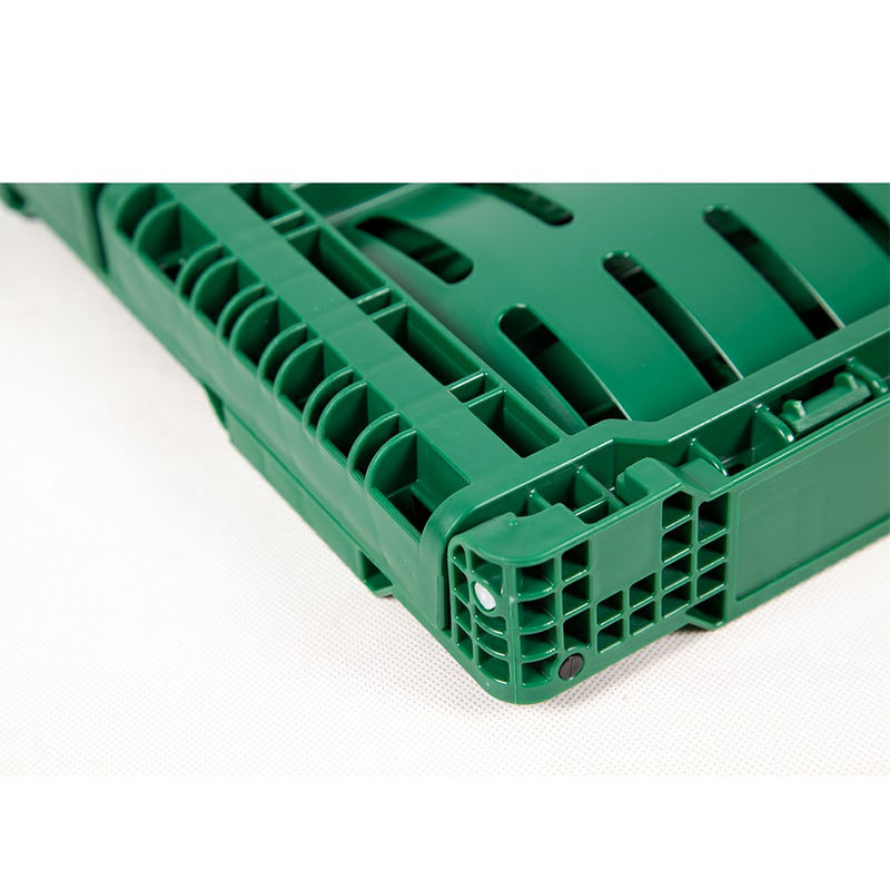 Button Handle Easy Folding Plastic Crate