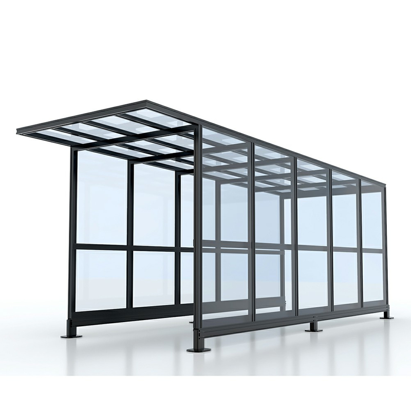 Covered Shopping Cart Corral Rail