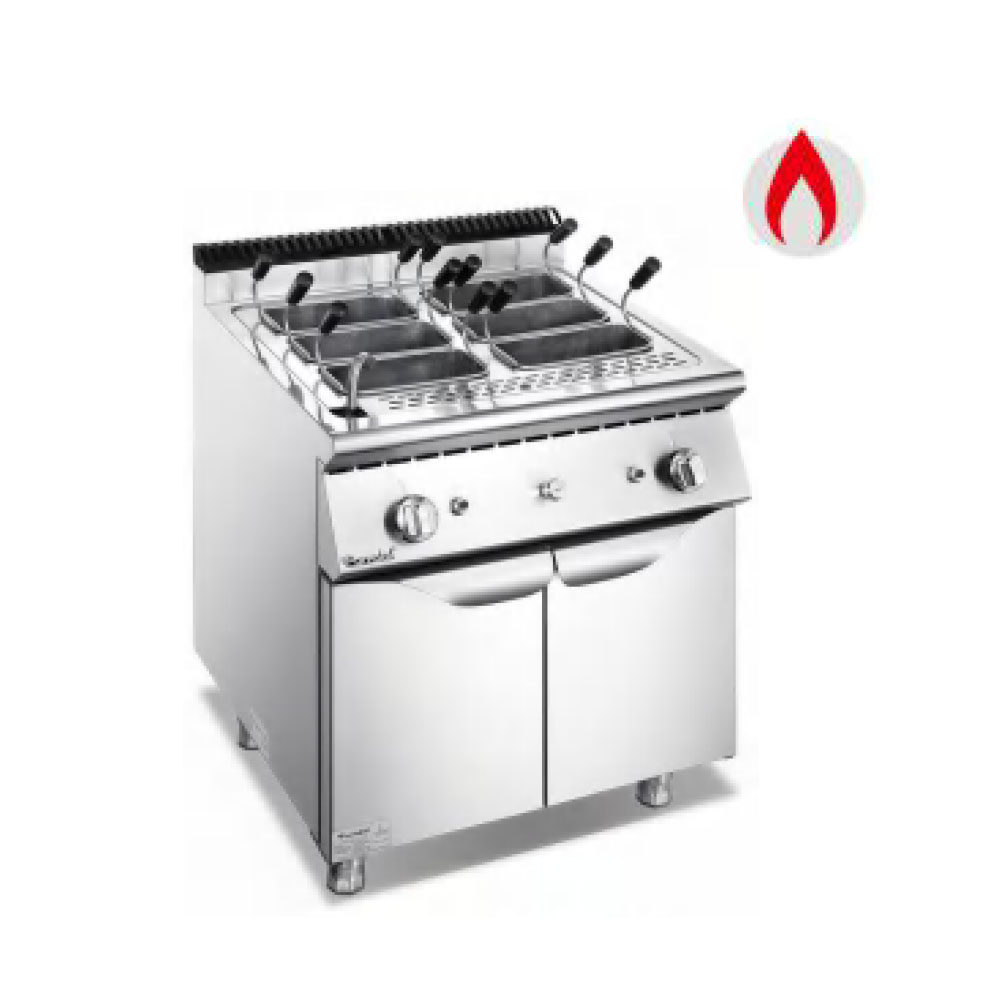 Gas Pasta Cooker with Cabinet