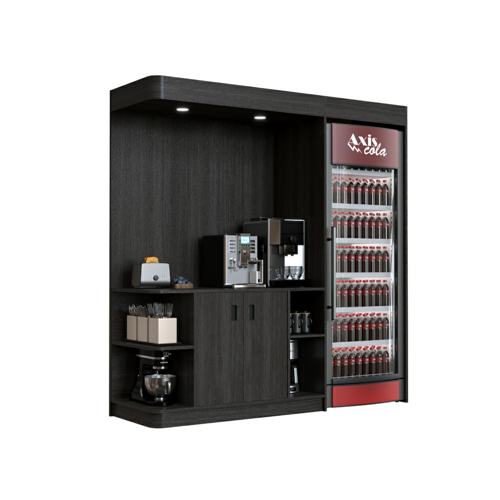 Wooden Self Service Coffee Counter for Convenience Store