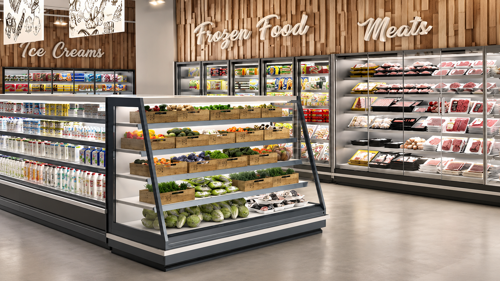 3D supermarket visualization