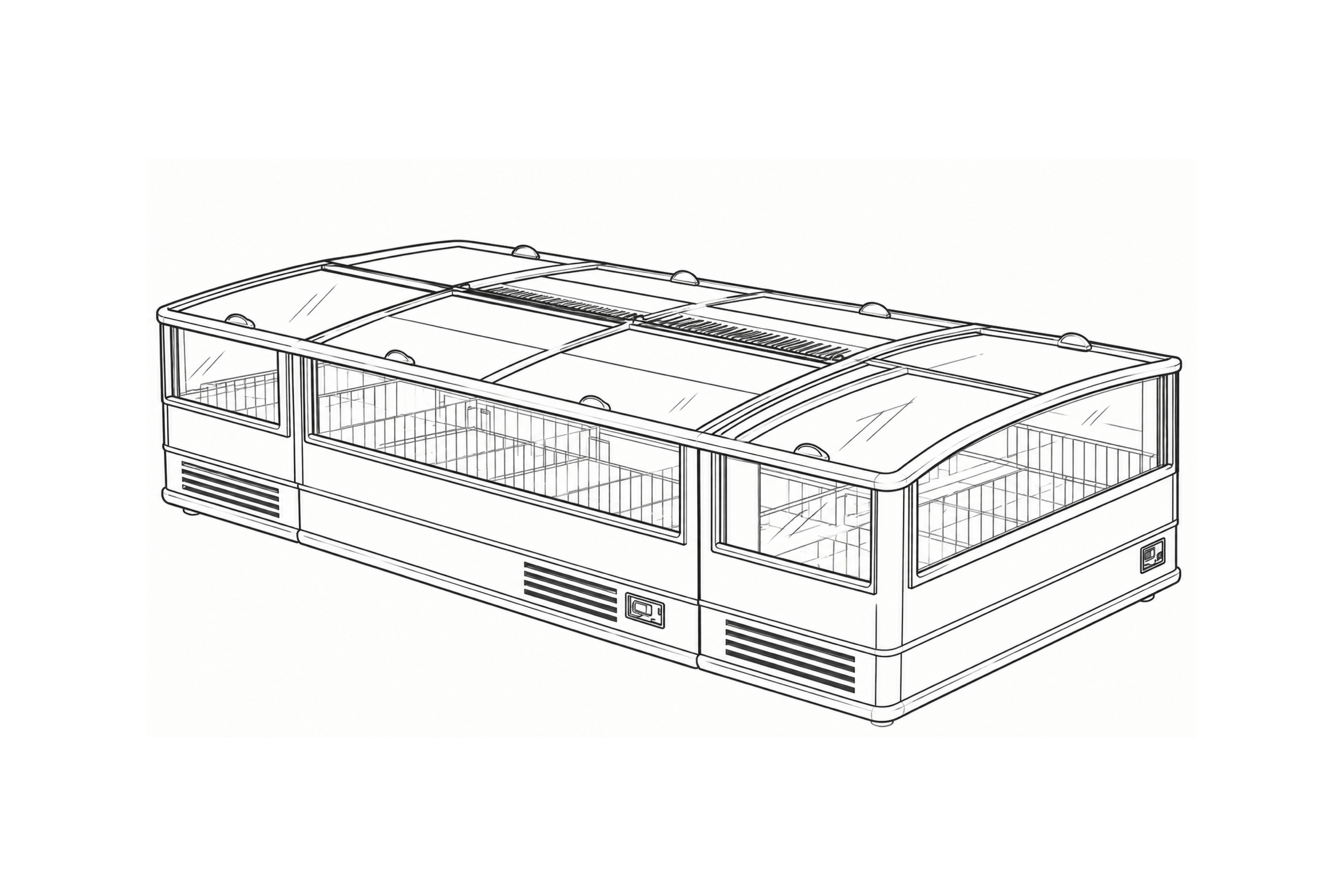 Supermarket Island Freezer