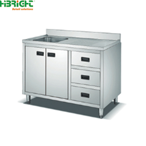 Double Sinks Washing Cabinet Drawer Section