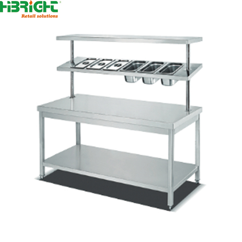 Fencing Double-deck Worktable with Seasoning Rack