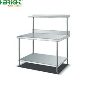 Backrest Double-deck Worktable with Upper Rack